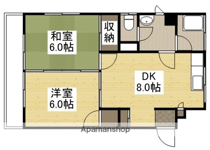 久都内マンションの間取り