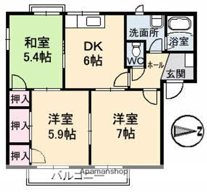 フレグランス塚本A棟の間取り