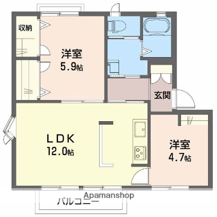 フレグランス天水B棟の間取り