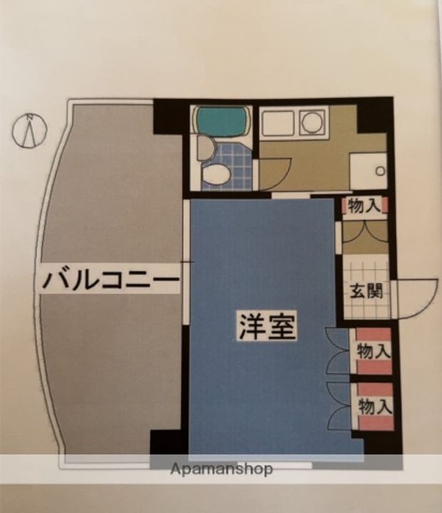 広島県広島市中区大手町5丁目の賃貸マンションの間取り