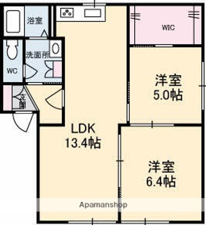 アブニール矢野東の間取り