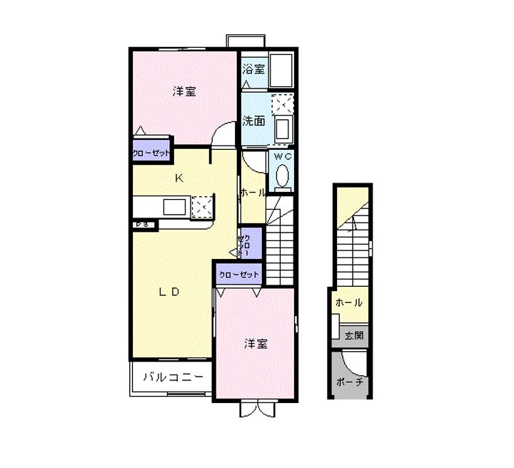パラッツォリーノ ローザBの間取り