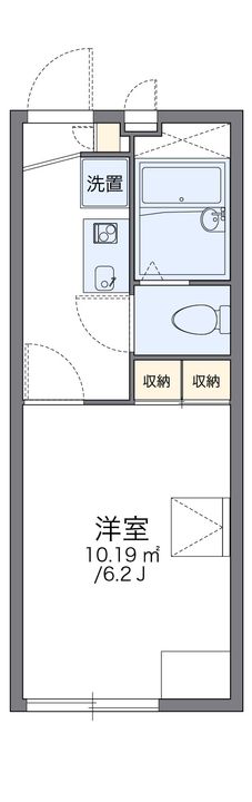 レオパレスリバーパークみのり102の間取り