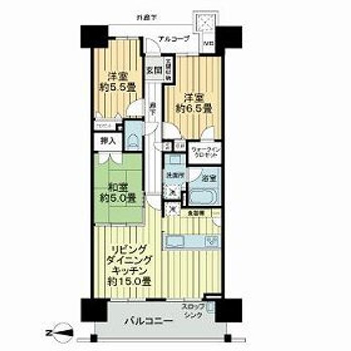 ライオンズ住吉橋リバーフォートの間取り