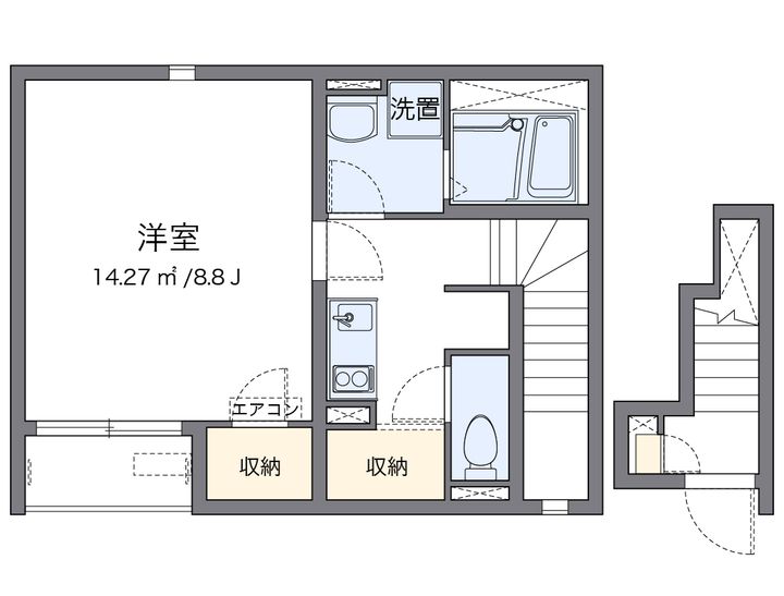 クレイノ八幡203の間取り