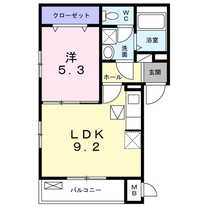 アビテオヴェストカンオンの間取り