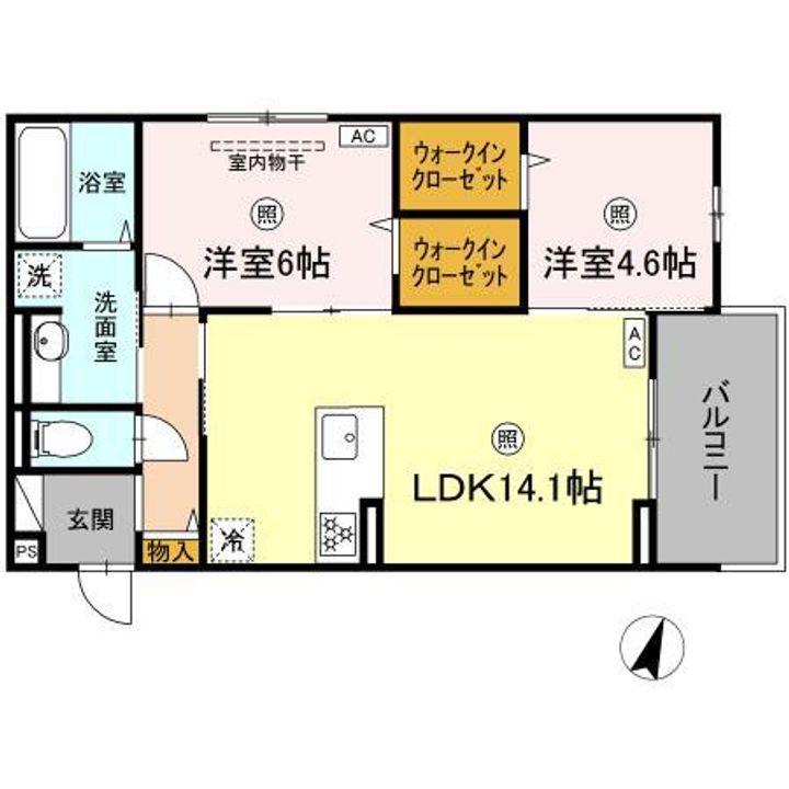 チェリーカーサ西原の間取り