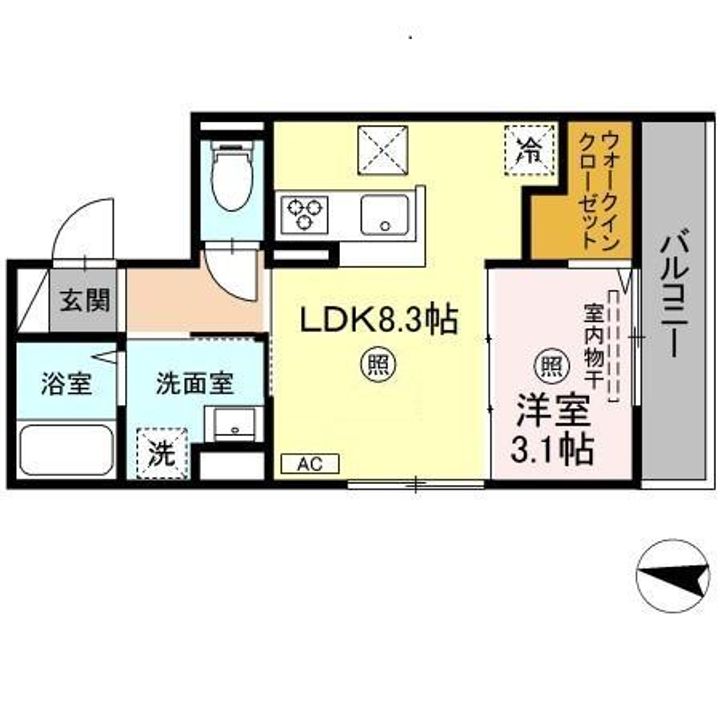 プレミア尾長西 B棟の間取り