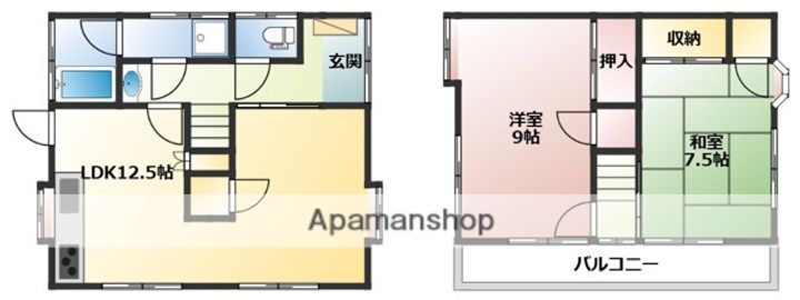 広島県広島市西区井口1丁目(一戸建)の賃貸物件の間取り