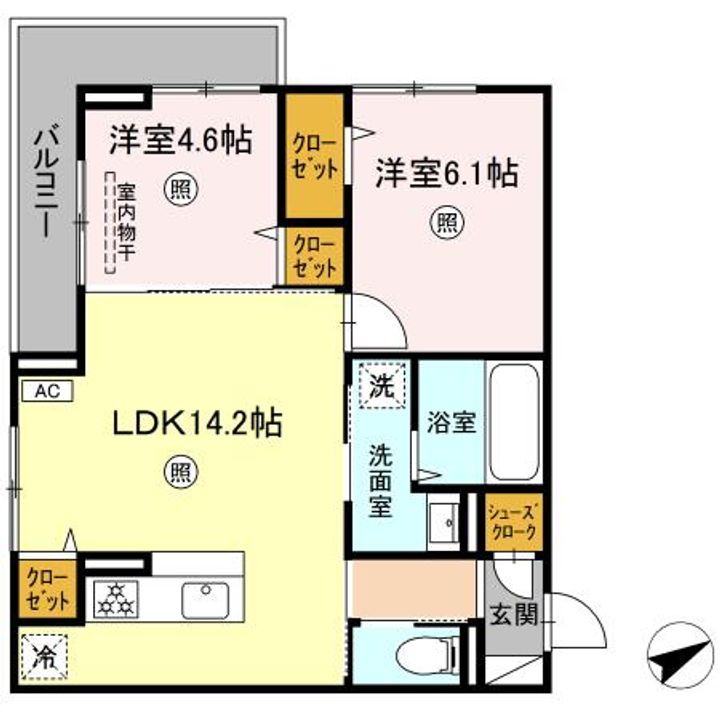 ボヌール祇園の間取り