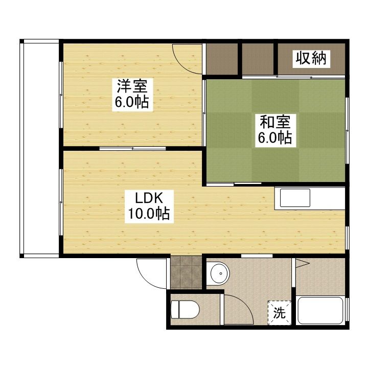 神賀グリーンハイツ 6号棟の間取り