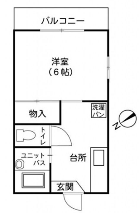 広島県広島市安佐北区三入1丁目の賃貸アパートの間取り