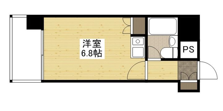 広島県広島市南区皆実町6丁目の賃貸マンションの間取り