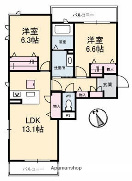 FortunaNakasujiの間取り