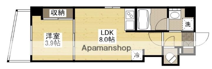 広島県広島市中区吉島町の賃貸マンションの間取り