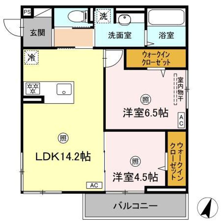 チェリーカーサ西原の間取り