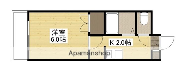 広島県広島市佐伯区旭園の賃貸マンションの間取り