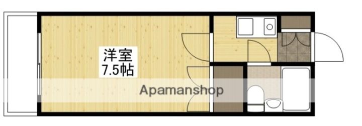 広島県広島市西区大芝2丁目の賃貸マンションの間取り
