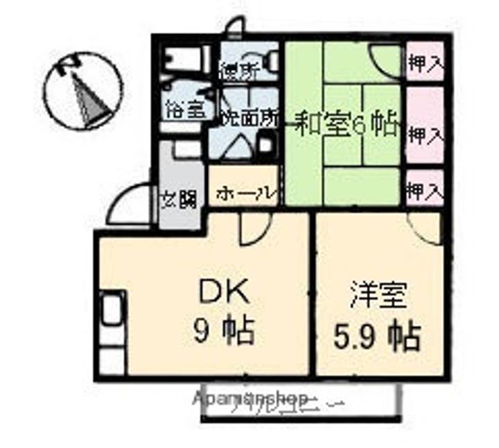 フレグランス中山台B棟の間取り
