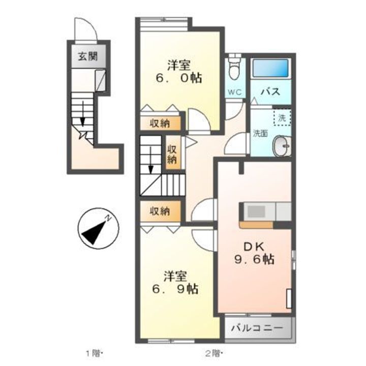 セラヴィ Jの間取り