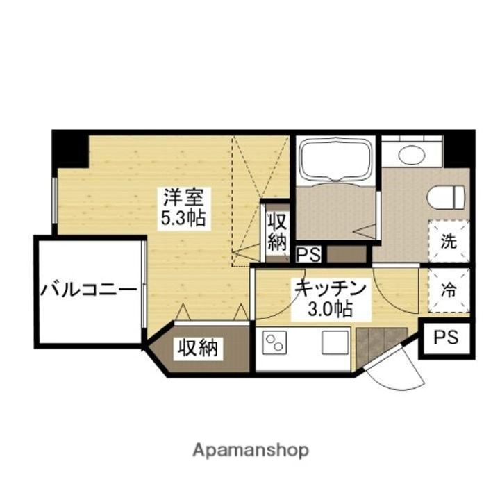 広島県広島市西区横川町2丁目の賃貸マンションの間取り