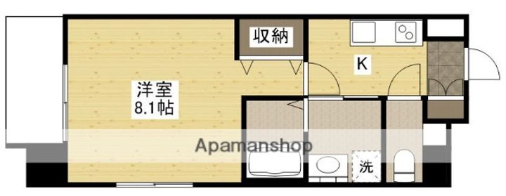 広島県広島市中区昭和町の賃貸マンションの間取り