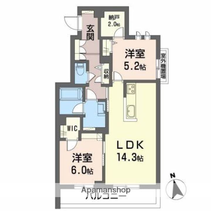 広島県広島市安佐南区西原9丁目の賃貸マンションの間取り