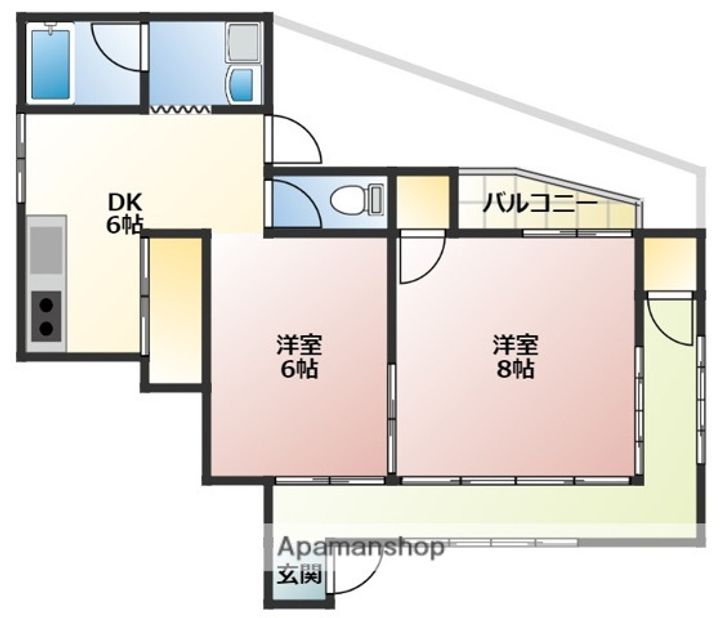 古江上1丁目アパートの間取り