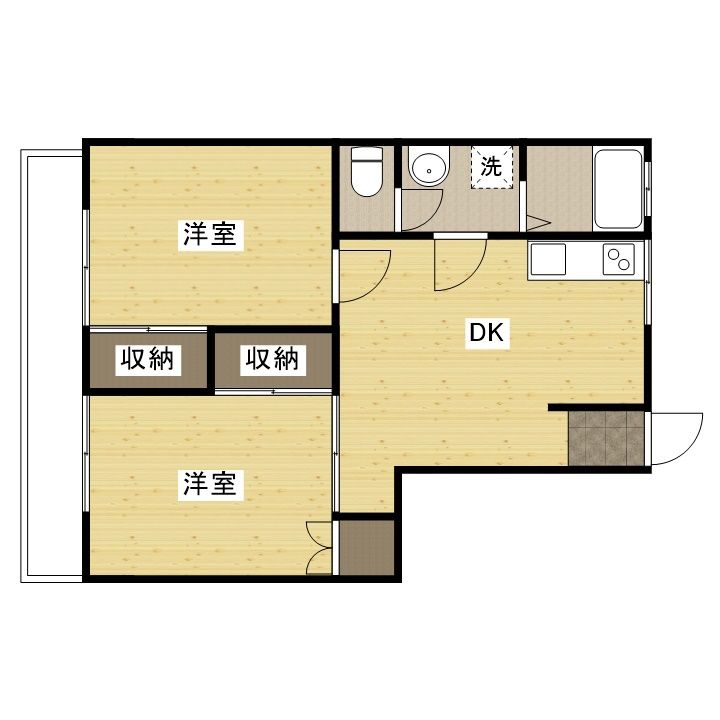 宮原ビル401号室の間取り