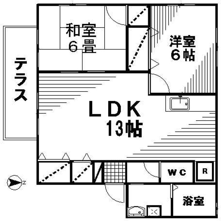 クレストハウス C棟の間取り