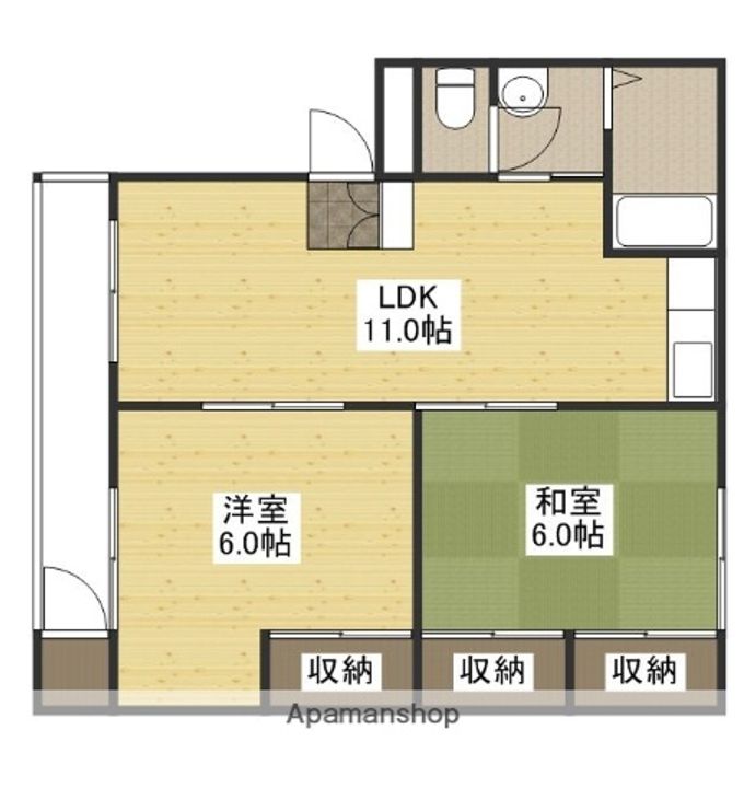 広島県広島市佐伯区三宅4丁目の賃貸マンションの間取り
