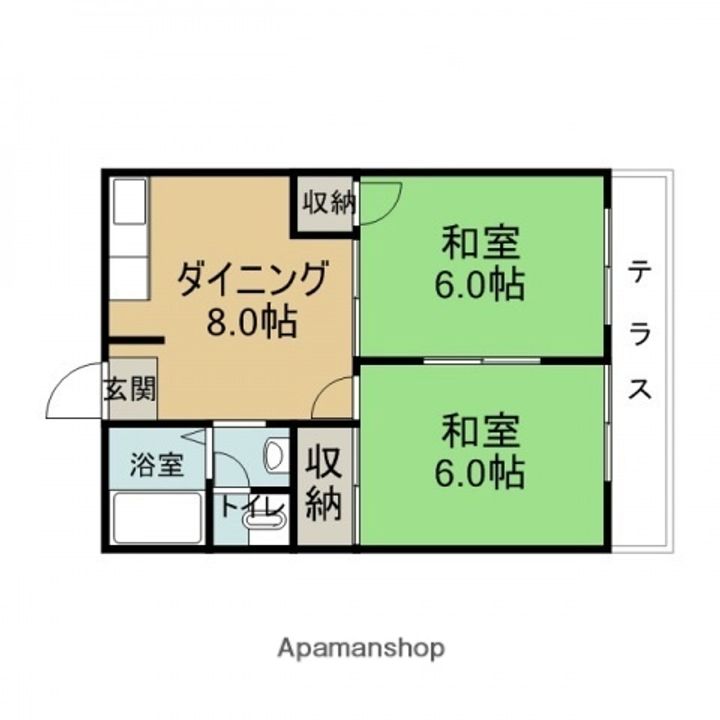 広島県広島市西区己斐中2丁目の賃貸マンションの間取り