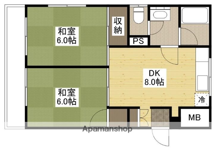 久都内マンション303の間取り
