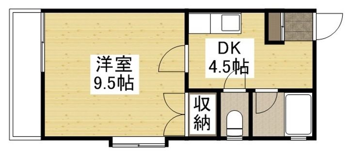 房尾本店1丁目ビル301の間取り