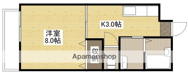 広島県広島市東区尾長東2丁目の賃貸アパートの間取り