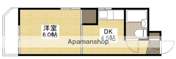 広島県広島市東区若草町の賃貸マンション405の間取り