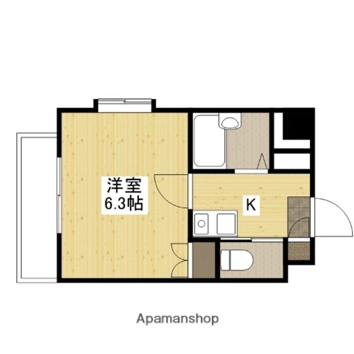 広島県広島市西区都町の賃貸マンションの間取り