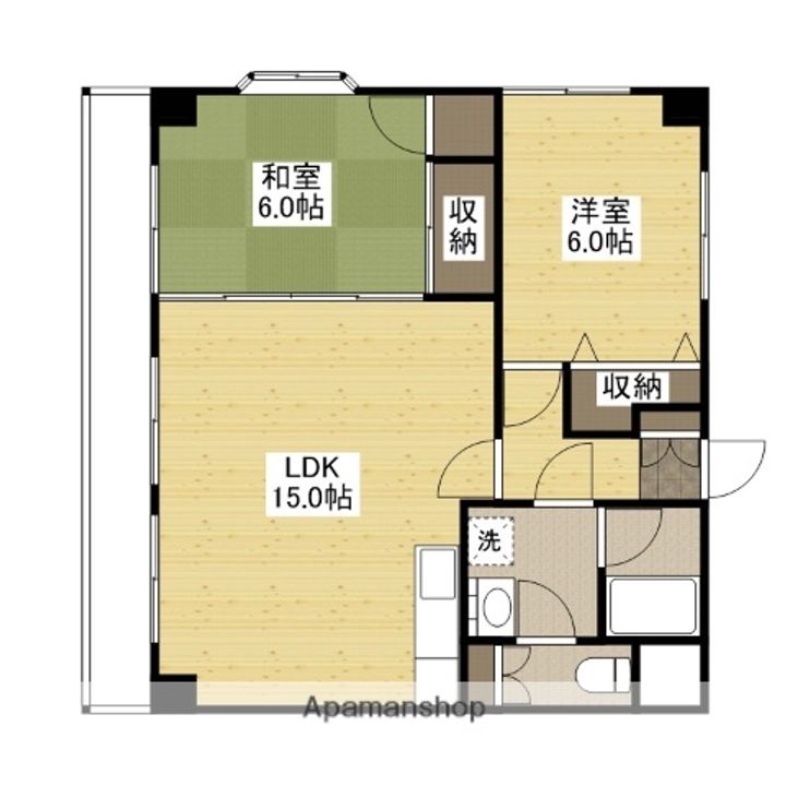 広島県広島市安佐南区八木8丁目の賃貸マンションの間取り