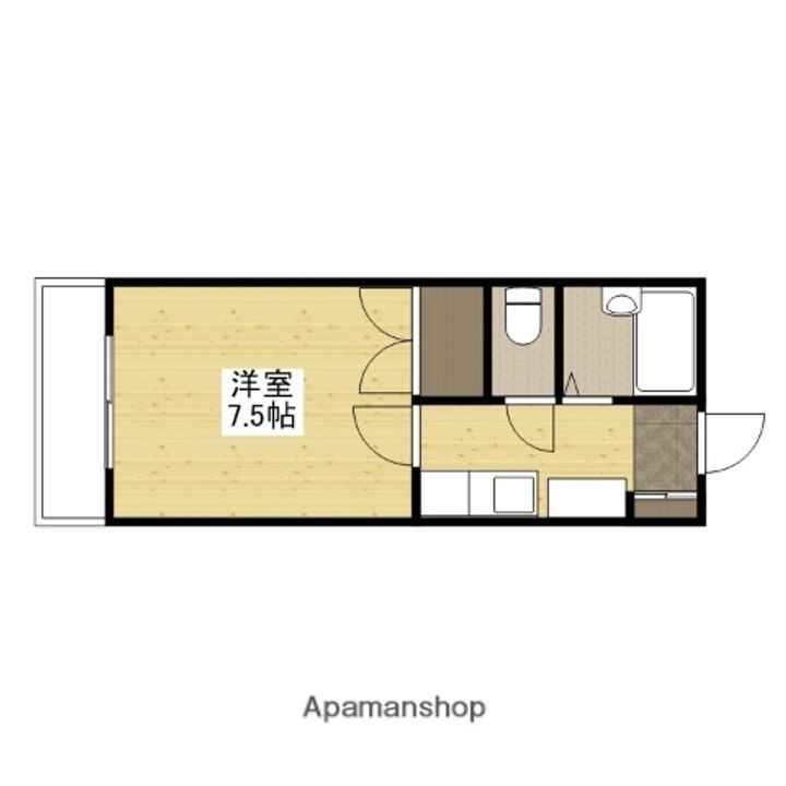 広島県広島市安佐北区亀山2丁目の賃貸マンションの間取り