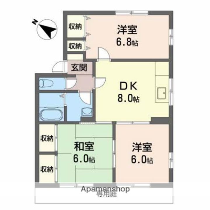 ファミール中筋B棟の間取り