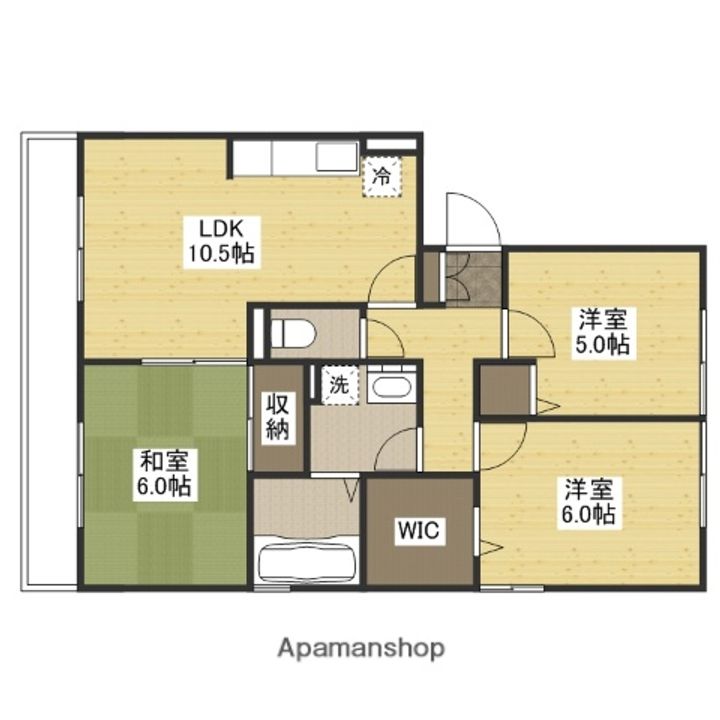 広島県広島市安佐南区伴東7丁目の賃貸アパートの間取り