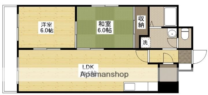 広島県広島市中区大手町5丁目の賃貸マンションの間取り