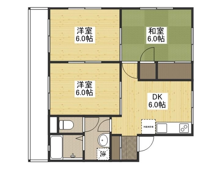 広島県広島市佐伯区千同2丁目の賃貸マンションの間取り