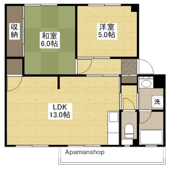 広島県広島市安佐北区可部7丁目の賃貸マンションの間取り