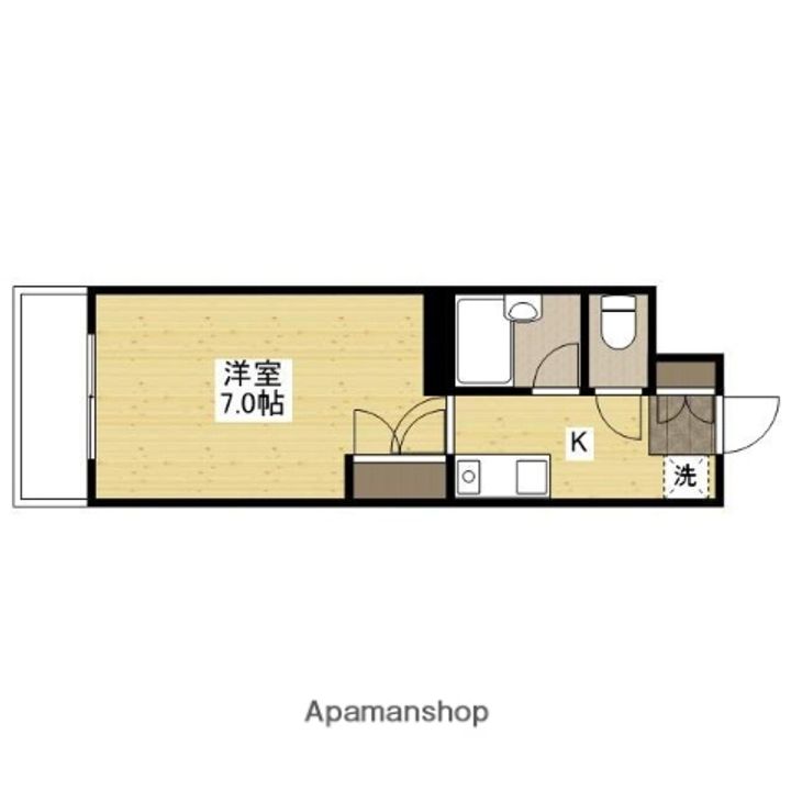 広島県広島市西区大芝1丁目の賃貸マンションの間取り