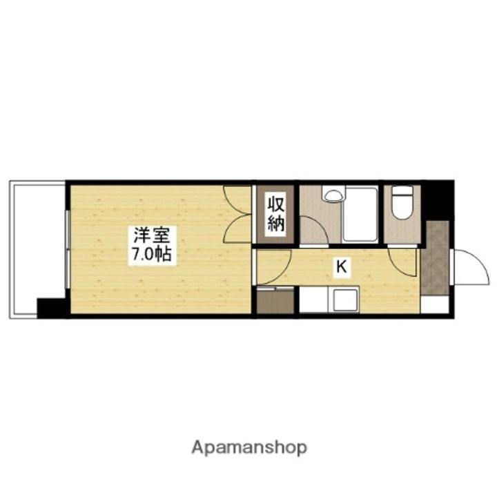 広島県広島市西区都町の賃貸マンションの間取り
