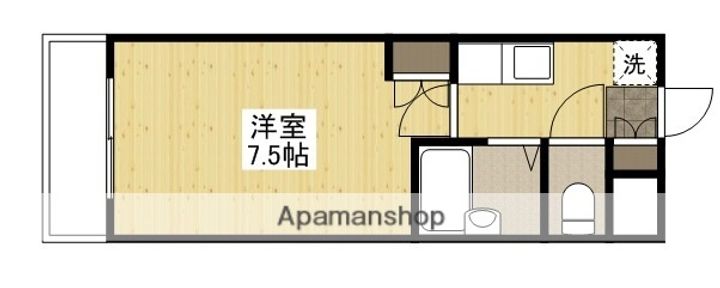 広島県広島市西区大芝1丁目の賃貸マンションの間取り