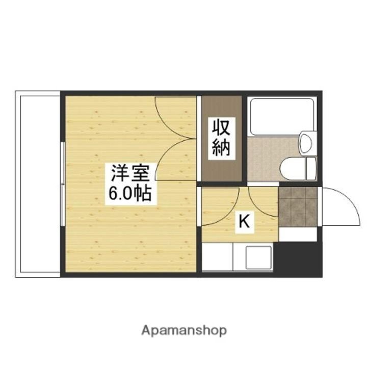 広島県広島市西区大芝1丁目の賃貸マンションの間取り