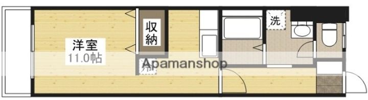 広島県広島市中区広瀬町の賃貸マンションの間取り