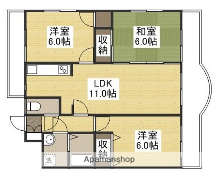 リベルテ中央の間取り